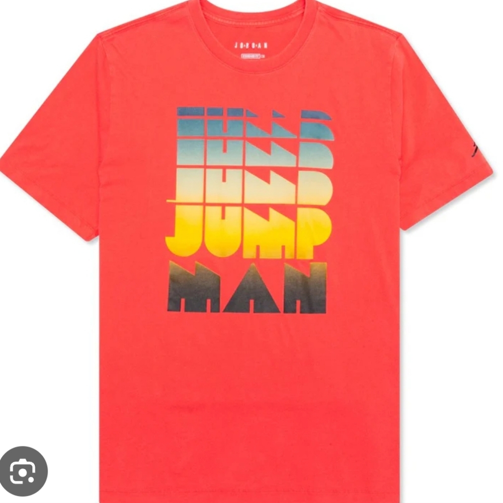 Jordan Orange Yellow Short Sleeve Tee with Vibrant Design